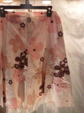 Pink floral skirt